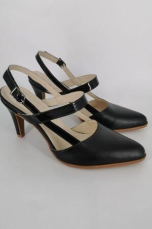 Zapato de tacón combinado calado