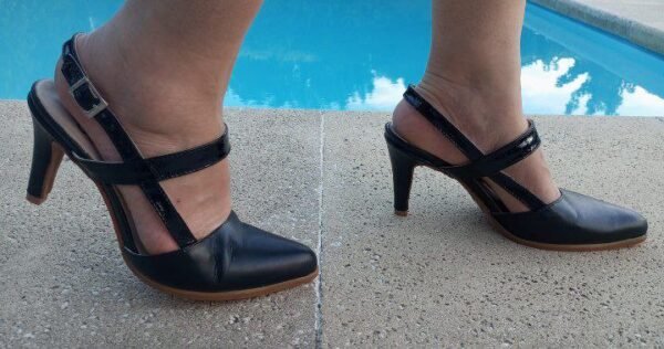 Zapato de tacón combinado calado - Imagen 3